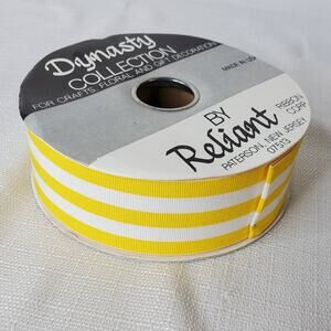 Reliant Yellow Stripe Grosgrain Ribbon